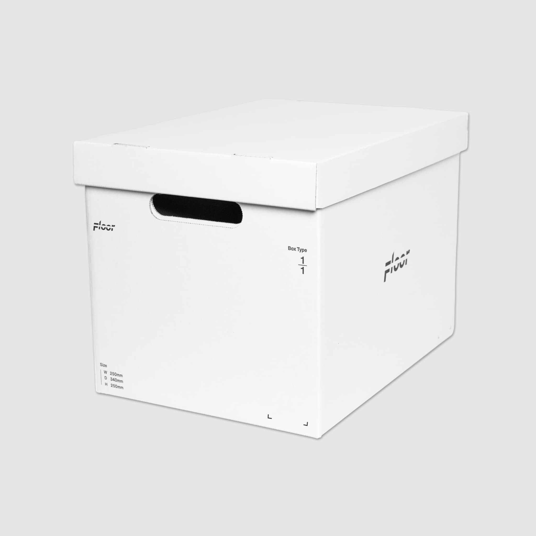 段ボールから組み立てる自分だけの収納システム「FLOORBOX」