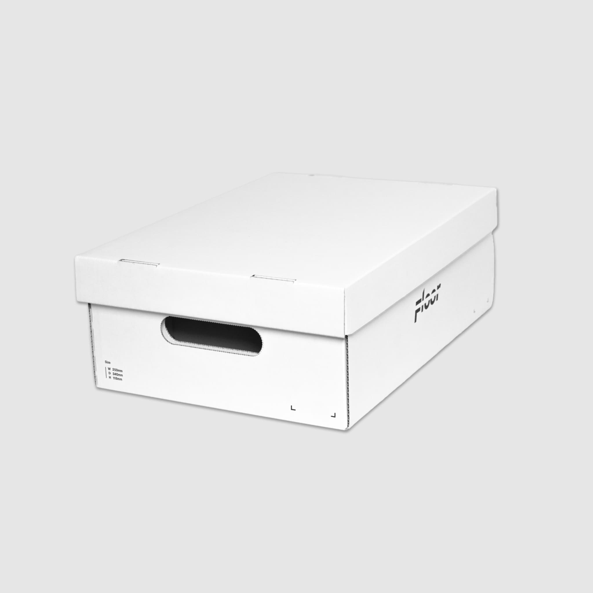 段ボールから組み立てる自分だけの収納システム「FLOORBOX」