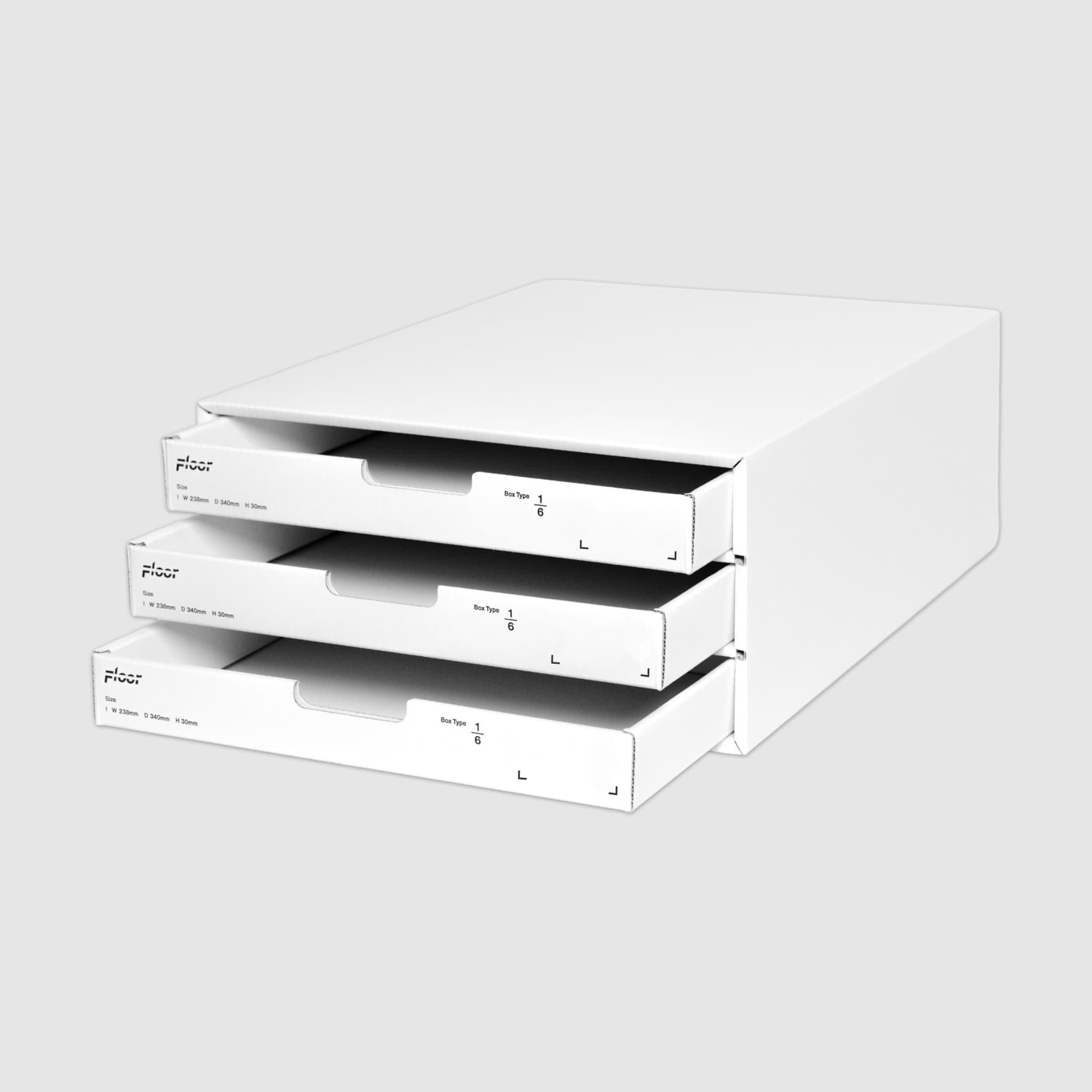 段ボールから組み立てる自分だけの収納システム「FLOORBOX」