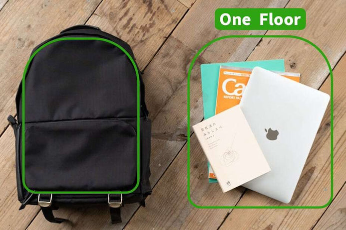 オンオフ使える2階建て構造バックパック「FLOORPACK Flex」